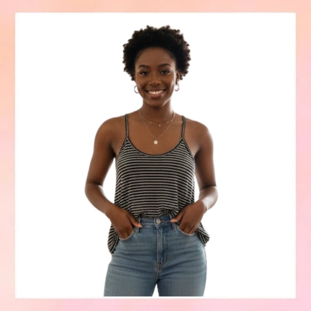 American Eagle Outfitters Striped Racerback Tank Top - Size M